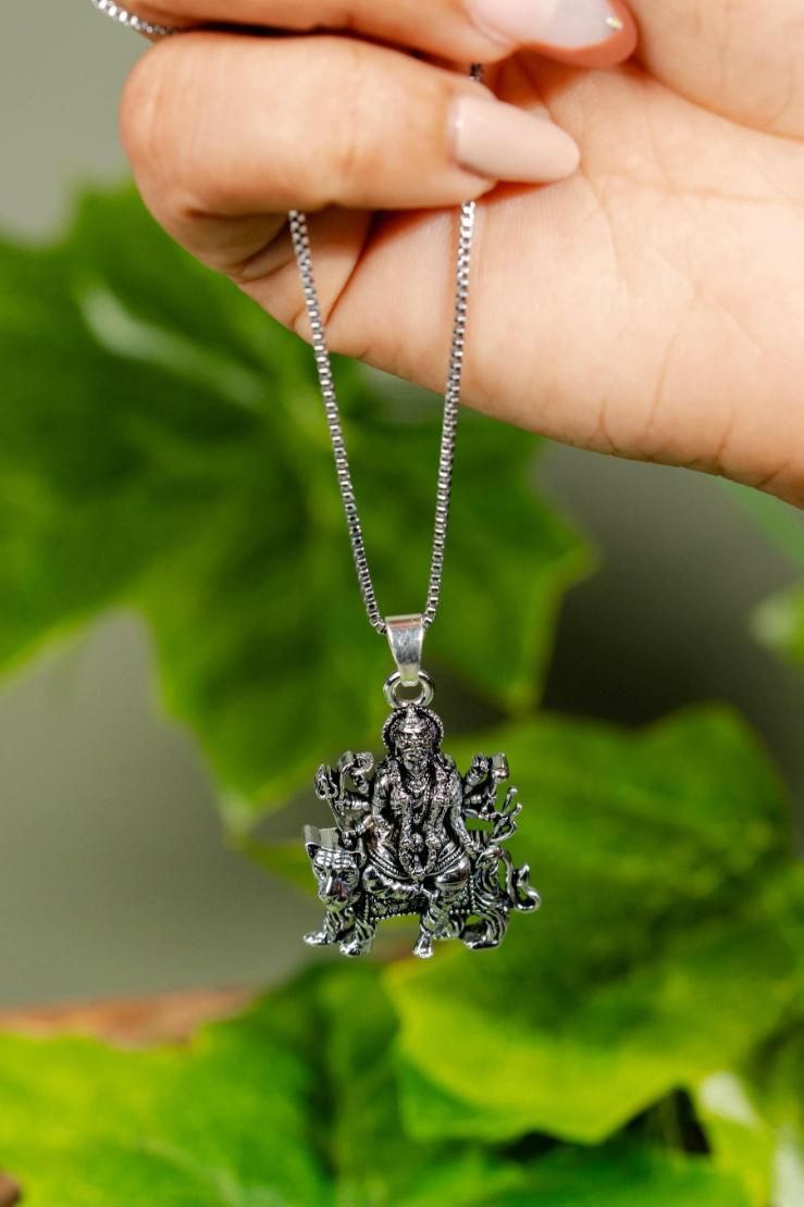 Shopolio Jai Mata Di Pendant with Chain