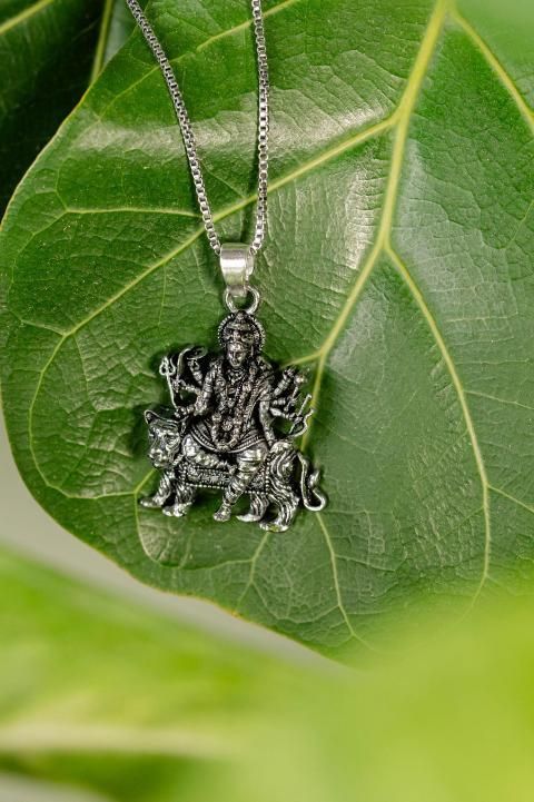 Shopolio Jai Mata Di Pendant with Chain